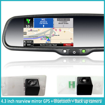 multi-function car rearview mirror gps 4.3 inch germid gps mirror